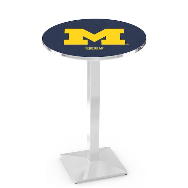 42" Chrome Michigan Pub Table